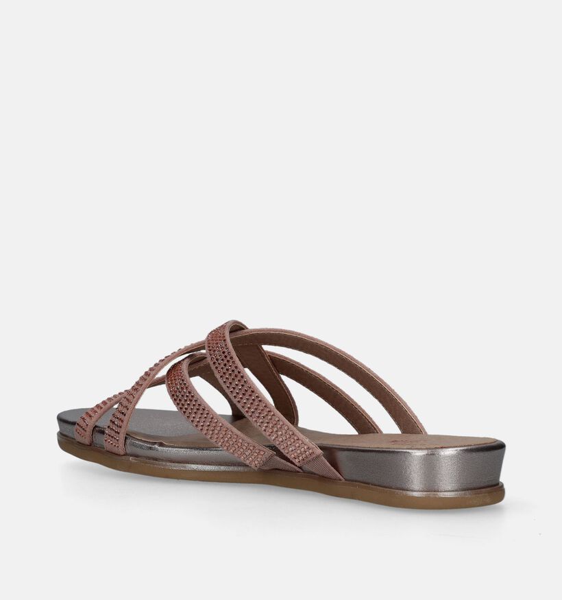 Jana Nu-pieds plates en Or rose pour femmes (338157)