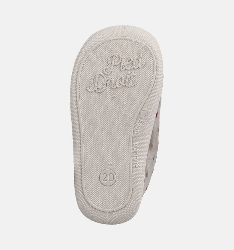 Milo & Mila Graff Pantoufles pour b&eacute;b&eacute; en Ecru pour filles (381102) - pour semelles orthop&eacute;diques