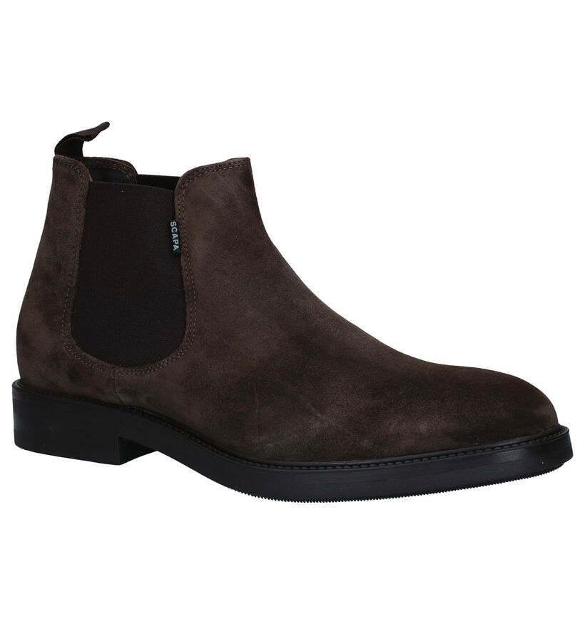 Scapa Chelsea Boots en Kaki en nubuck (281338)