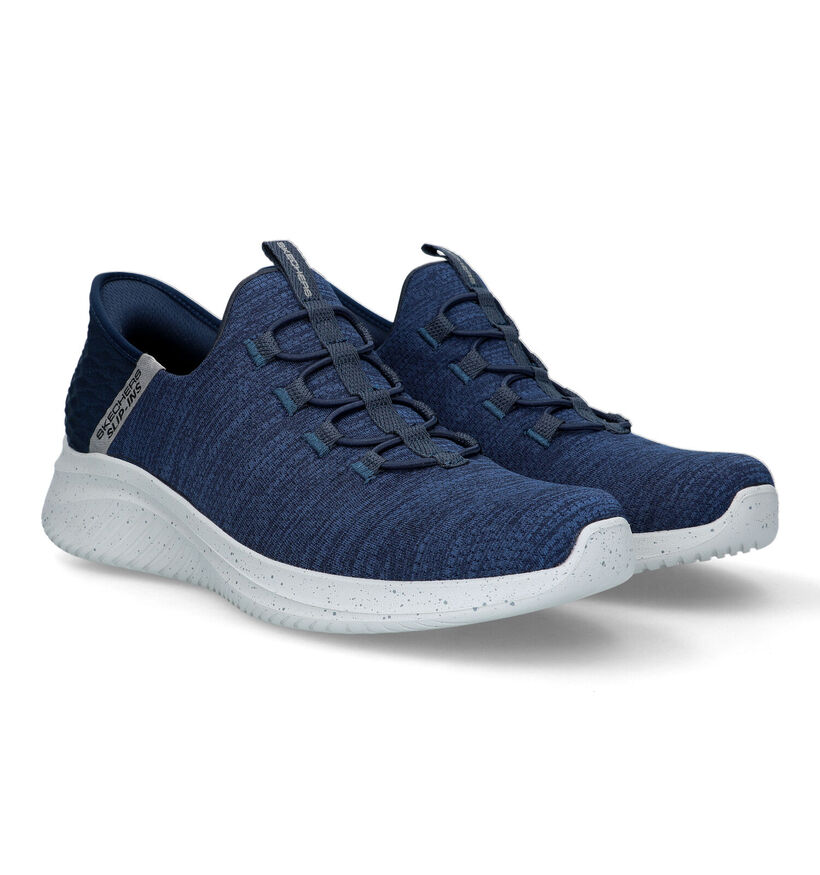 Skechers Ultra Flex Blauwe Slip-on Sneakers voor heren (319512) - geschikt voor steunzolen