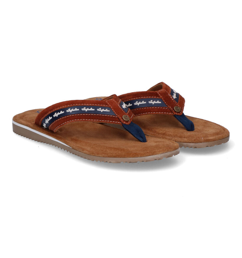 Australian Azurro Cognac Teenslippers voor heren (306717)