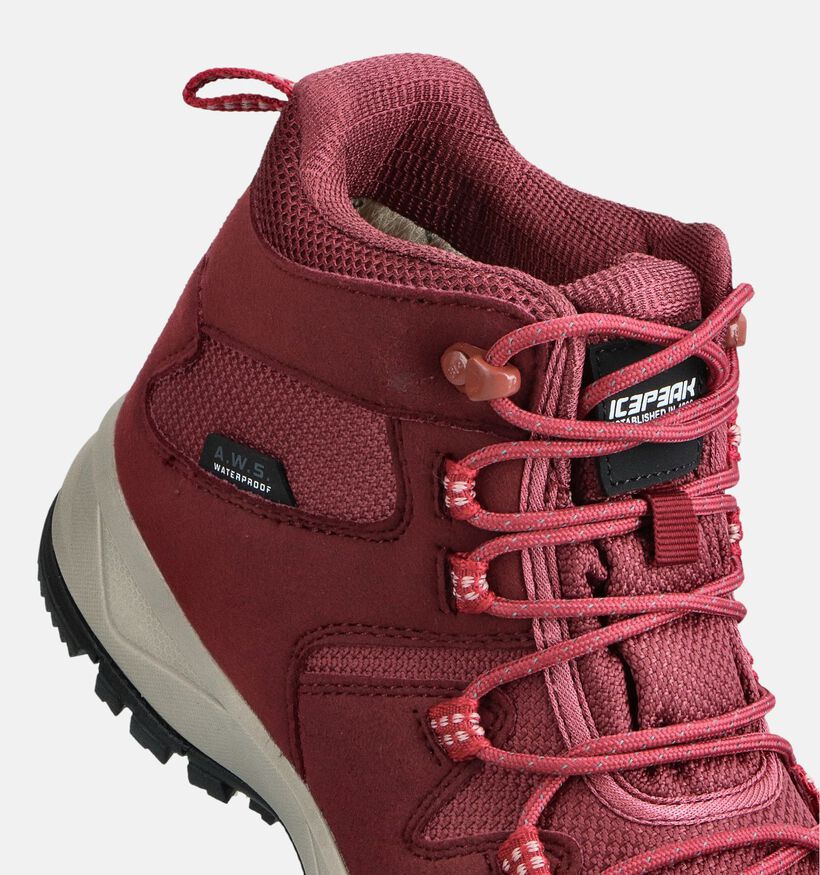 ICEPEAK Ansio Bordeaux Hoge Wandelschoenen voor dames (361863) - geschikt voor steunzolen