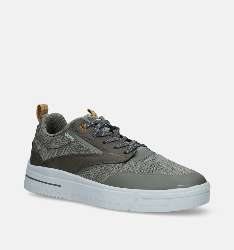 Jeep Jack Derby Chaussures à lacets en Vert Kaki pour hommes (337123) - pour semelles orthopédiques