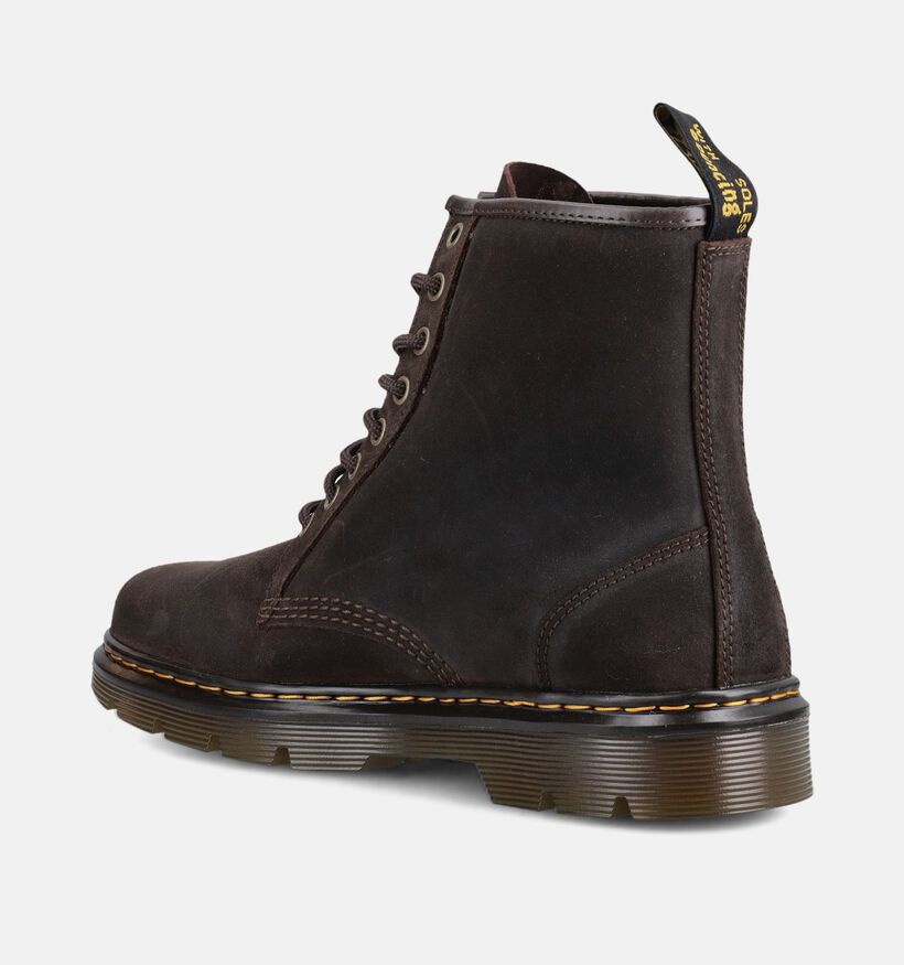 Dr. Martens 1460 8 Eye Boots &agrave; lacets en Brun fonc&eacute; pour hommes (378030) - pour semelles orthop&eacute;diques