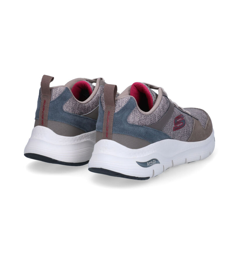 Skechers Arch Fit Baskets en Gris en textile (305958)