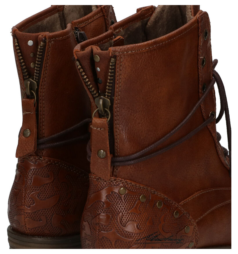Mustang Cognac Bottines in kunstleer (277300)
