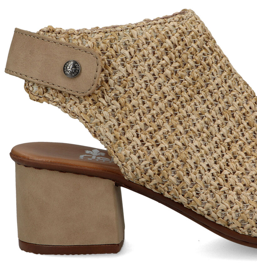 Rieker Beige Sandalen met Blokhak voor dames (354955)