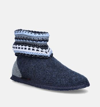 Giesswein Pantoufles Beige/Bleu/Gris