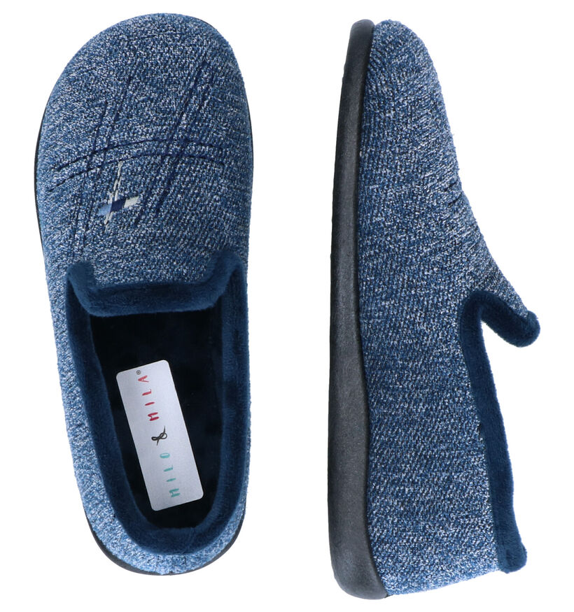 Milo & Mila Pantoufles fermées en Bleu pour garçons (332280)