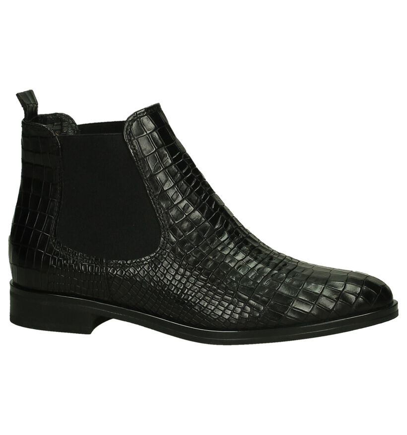 Zwarte Via Roma Chelsea Boots met Slangenprint, , pdp