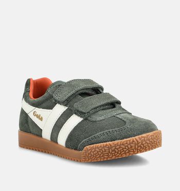 Gola Harrier Low Baskets dark khaki/off white/moody orange