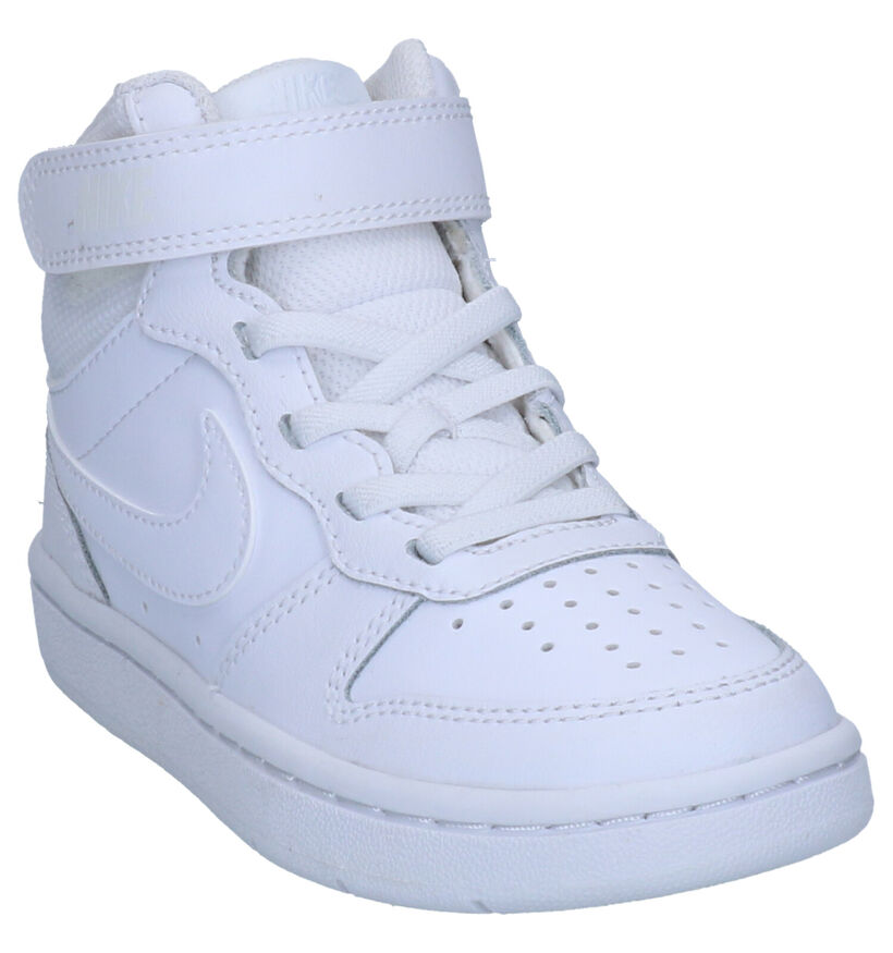 Nike Court Borough Baskets en Noir en cuir (293612)