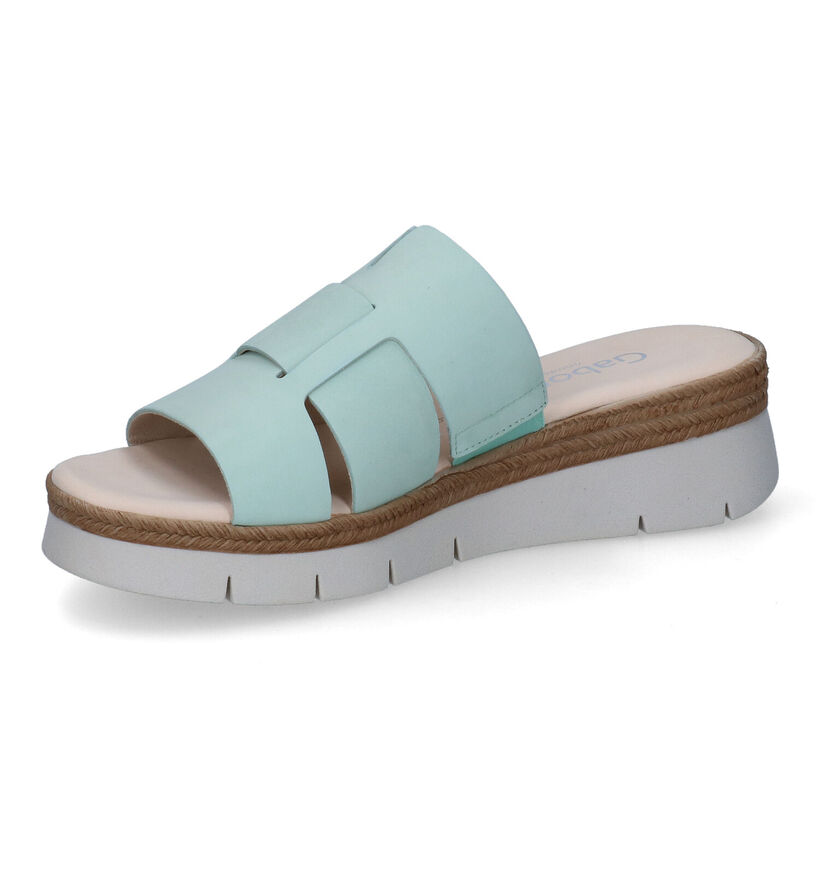 Gabor Groene Slippers in nubuck (306735)