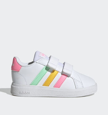adidas Grand Court Low Sneakers Cloud White / Iridescent / Cloud White/Cloud White / Pulse Mint / Beam Pink/Cloud White/Bliss Pink/Clear Pink