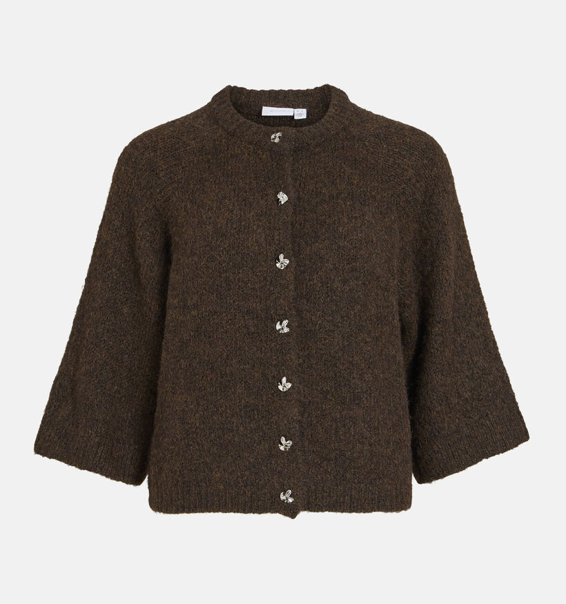 Vila Marley Gilet en Brun fonc&eacute; pour femmes (382052)