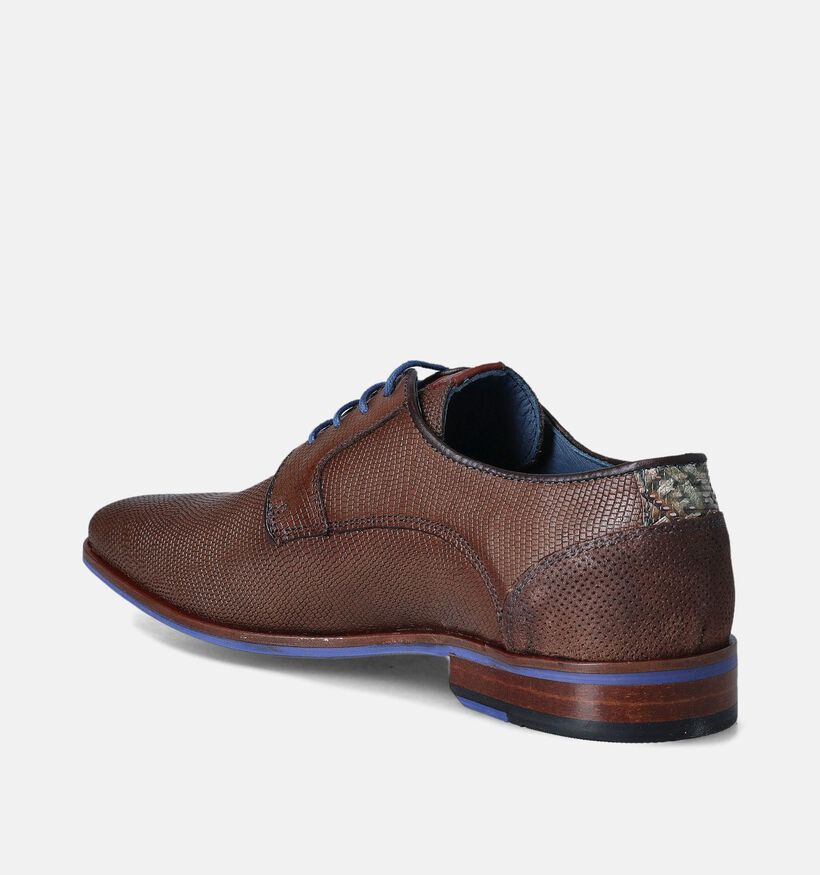 Berkelmans Bruine Geklede veterschoenen voor heren (357859) - geschikt voor steunzolen