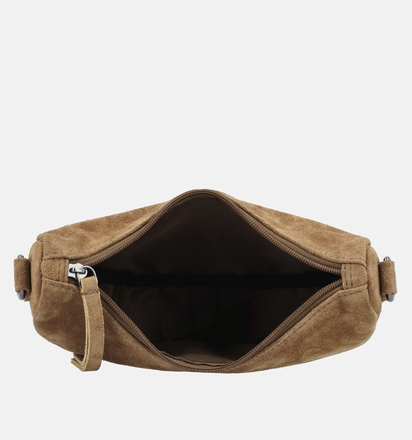 Hide & Stitches Lichtbruine Schoudertas voor dames (374216)