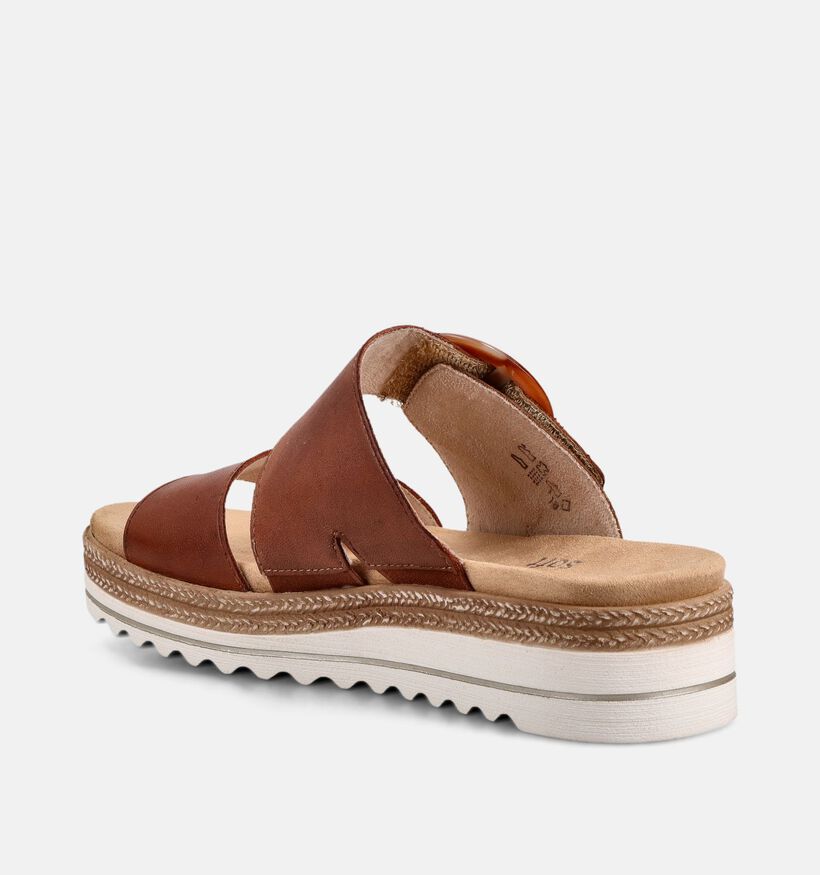 Remonte Cognac Slippers voor dames (370457) - geschikt voor steunzolen