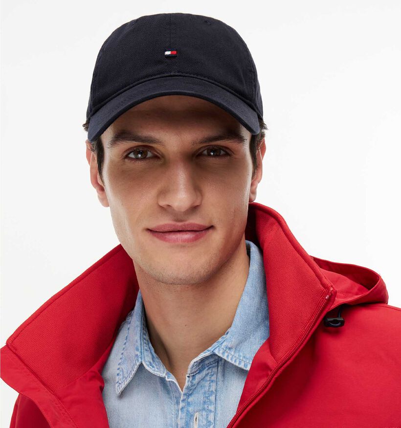 Tommy Hilfiger The Flag Soft 6 Panel Donkerblauwe Pet voor dames, heren (375205)