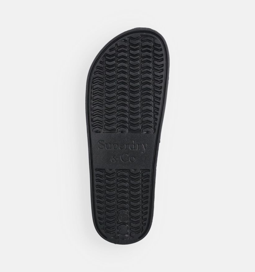 Superdry Premium Graphic Pool Slide Claquettes en Noir pour hommes (369496)