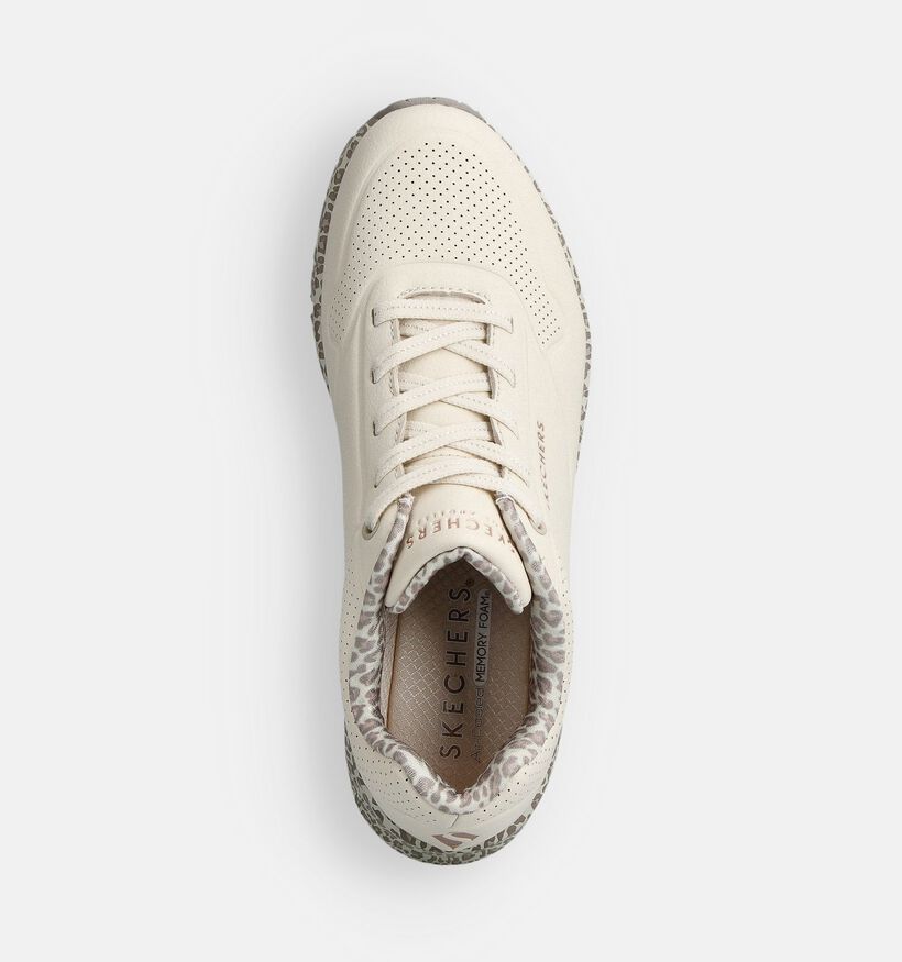 Skechers Uno Witte Sportieve Sneakers voor dames (359727) - geschikt voor steunzolen