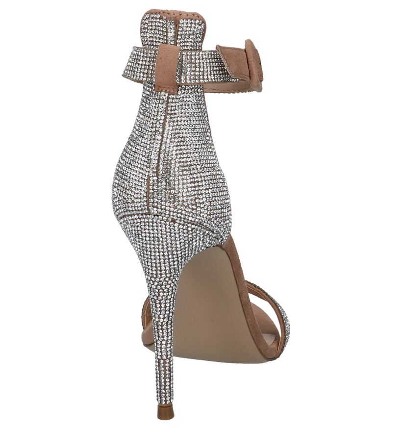 Steve Madden Mischa Zilveren Sandalen in stof (236918)