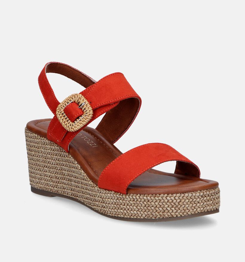 Marco Tozzi Oranje Sandalen met sleehak voor dames (341348)