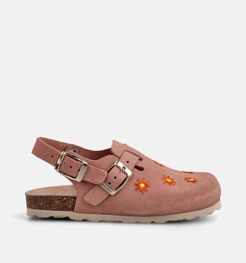 Little David Embroidered Flowers Roze Clogs voor meisjes (369865)