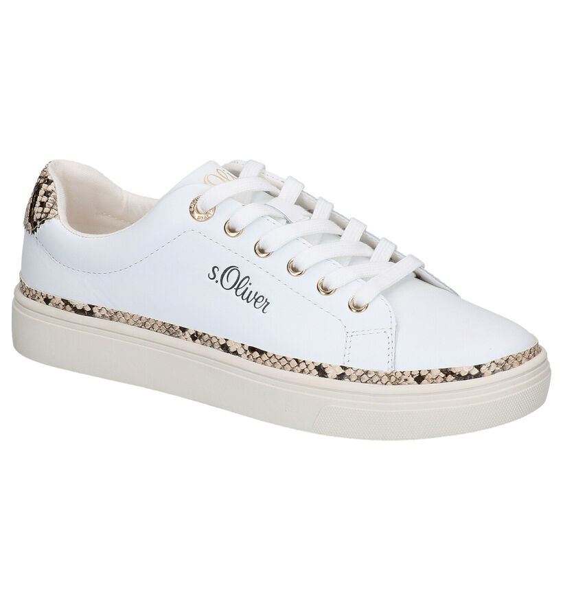 s.Oliver Chaussures plates en Blanc en cuir (270008)