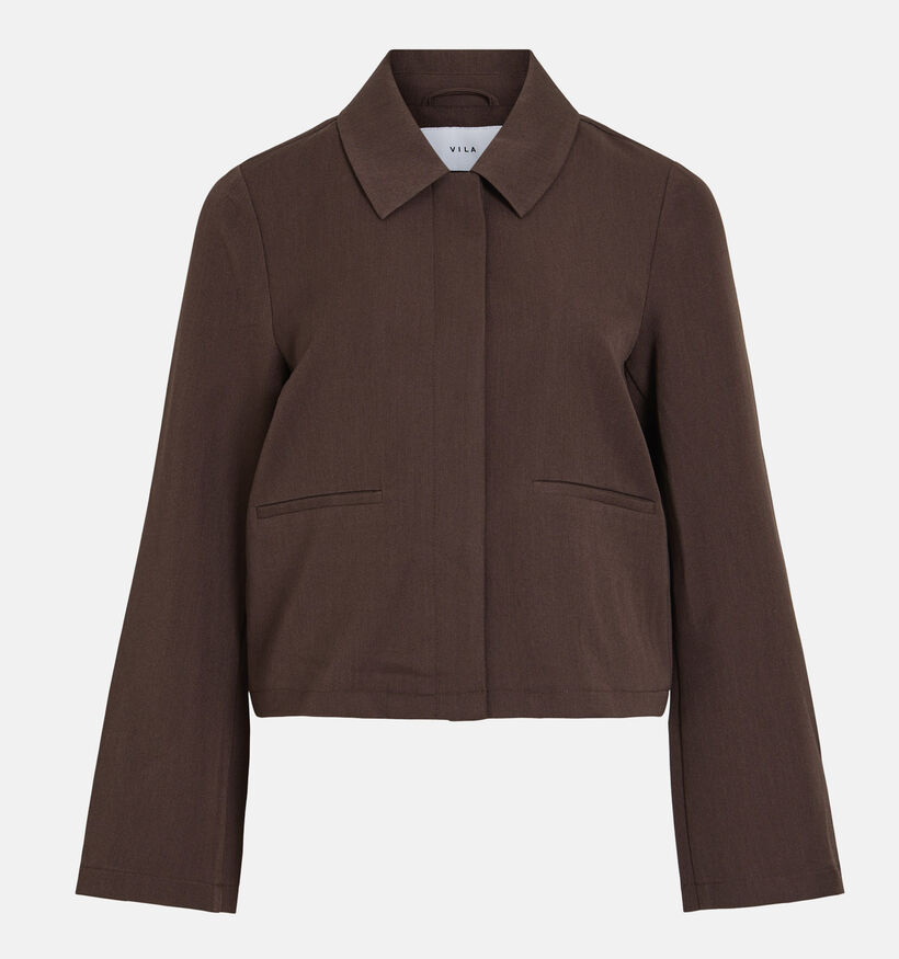 Vila Leora Veste en Marron fonc&eacute; pour femmes (379749)