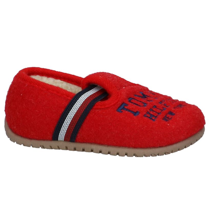 Tommy Hilfiger Pantoufles fermées en Rouge en textile (225268)