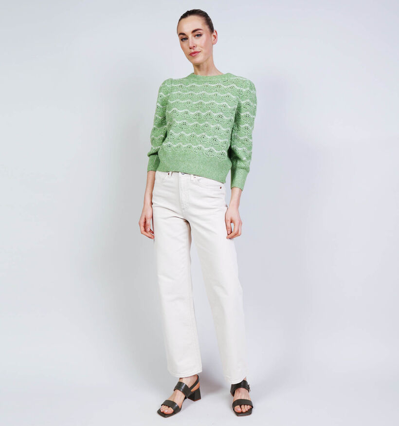 Vero Moda Leonor Stitch Groene Pull voor dames (367151)