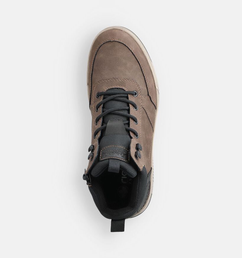 Rieker Taupe Veterboots voor heren (363502) - geschikt voor steunzolen