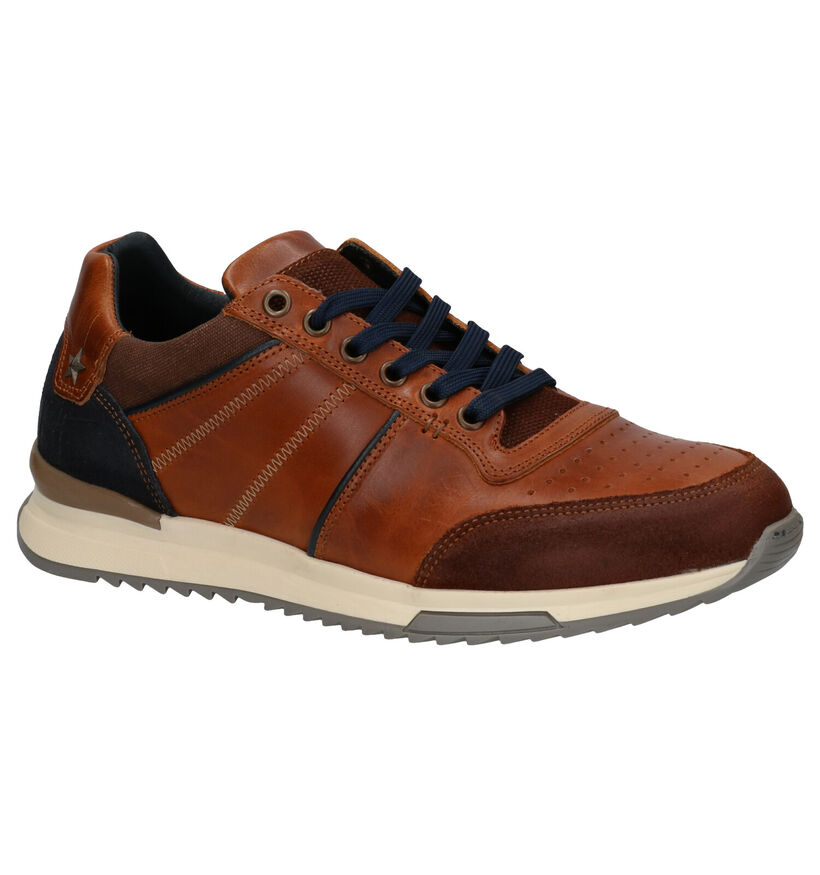 Bullboxer Cognac Veterschoenen voor heren (305083) - geschikt voor steunzolen