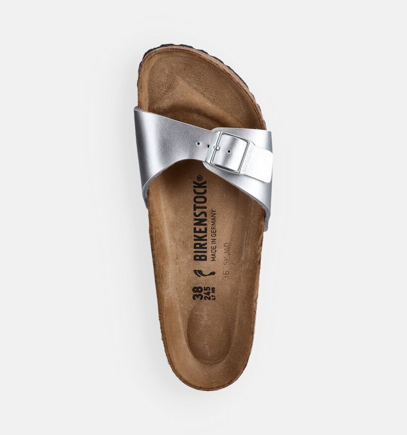 Birkenstock Madrid Nu-pieds plates en Argent pour femmes (373249)