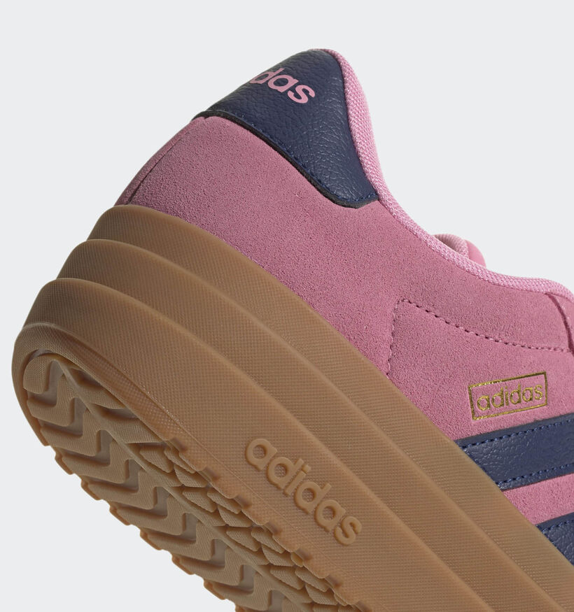 adidas VL Court Bold Baskets en Rose/Bleu pour femmes (365338) - pour semelles orthopédiques