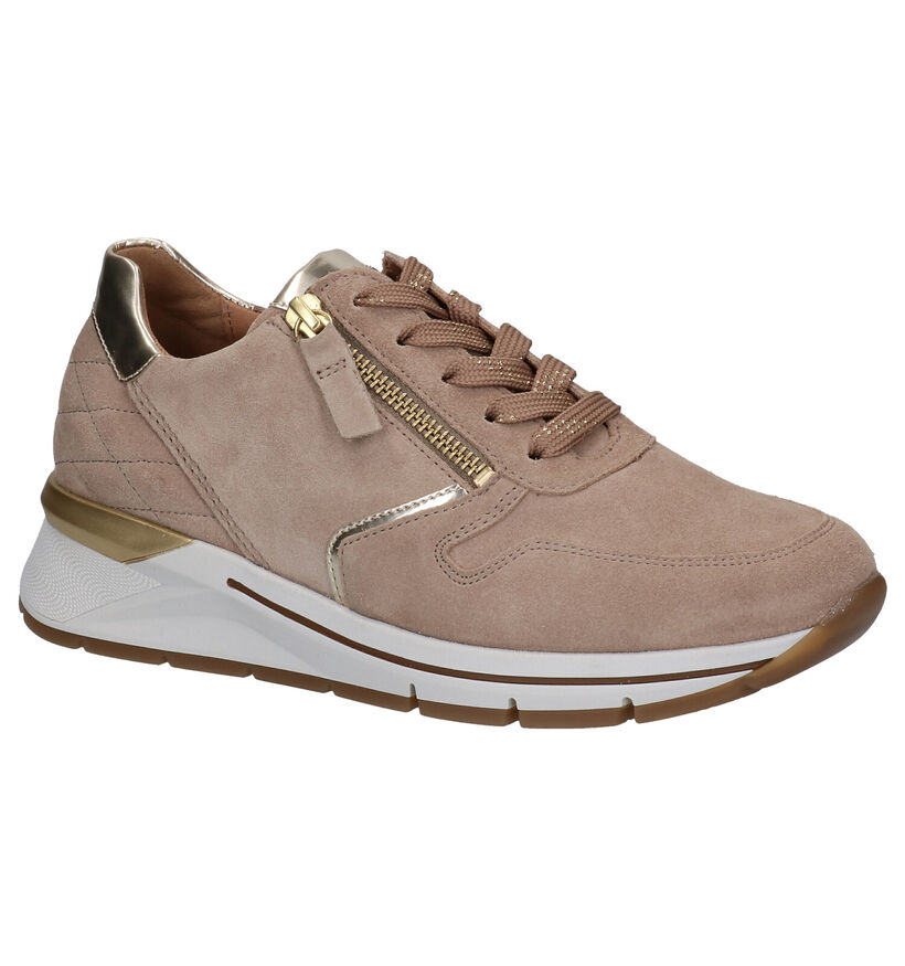 Gabor OptiFit Beige Veterschoenen in daim (297242)