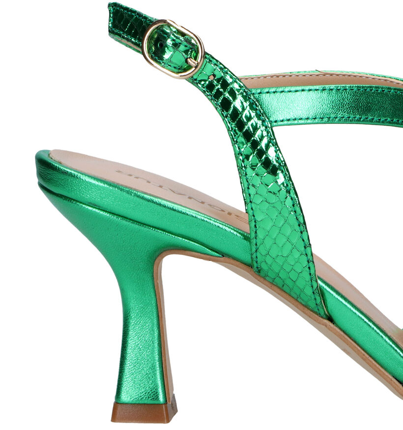 Signatur Sandales à talons en Vert pour femmes (324215)