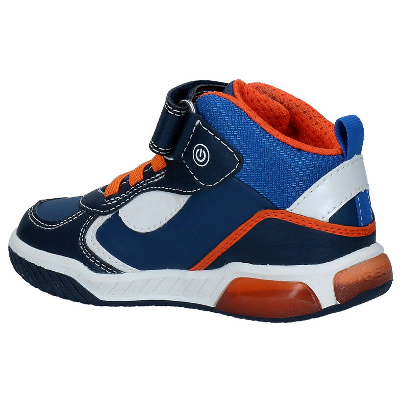 Geox Inek Baskets hautes en Bleu en simili cuir (295097)