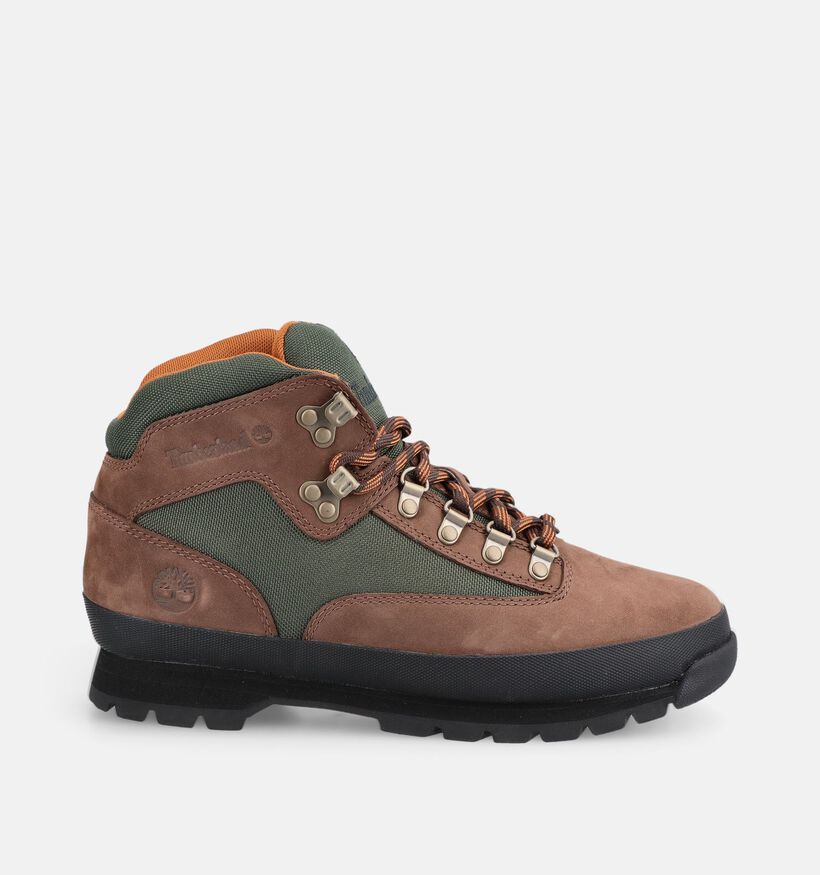 Timberland Euro Hiker Mid Bruine/Groene Wandelschoenen voor heren (376474) - geschikt voor steunzolen