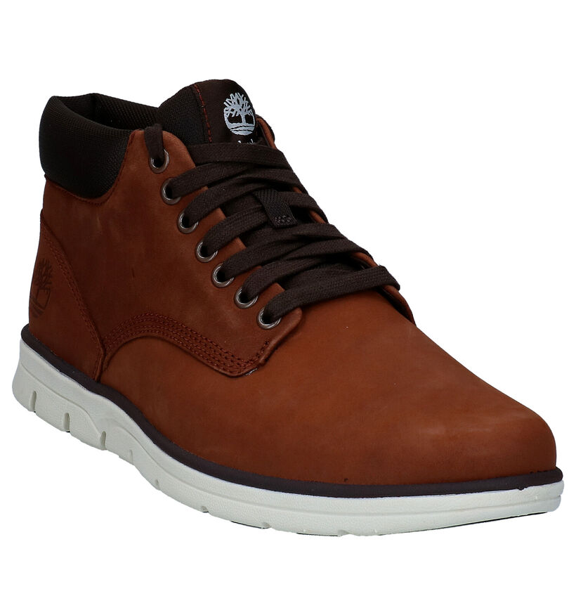 Timberland Bradstreet Chukka Chaussures hautes en Cognac pour hommes (313505)