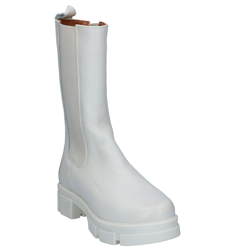 Shoecolate Ecru Chelsea Boots in leer (295594)