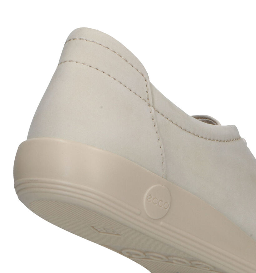 ECCO Soft 2.0 Grijze Veterschoenen in nubuck (321146)
