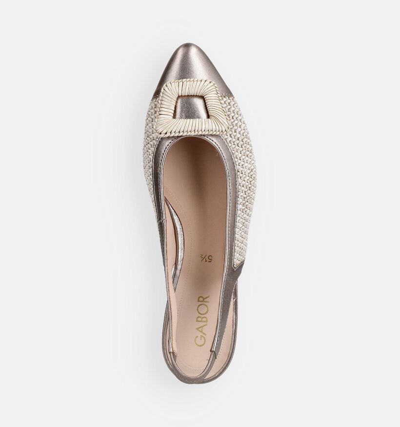 Gabor Escarpins slingback en Or pour femmes (371158)