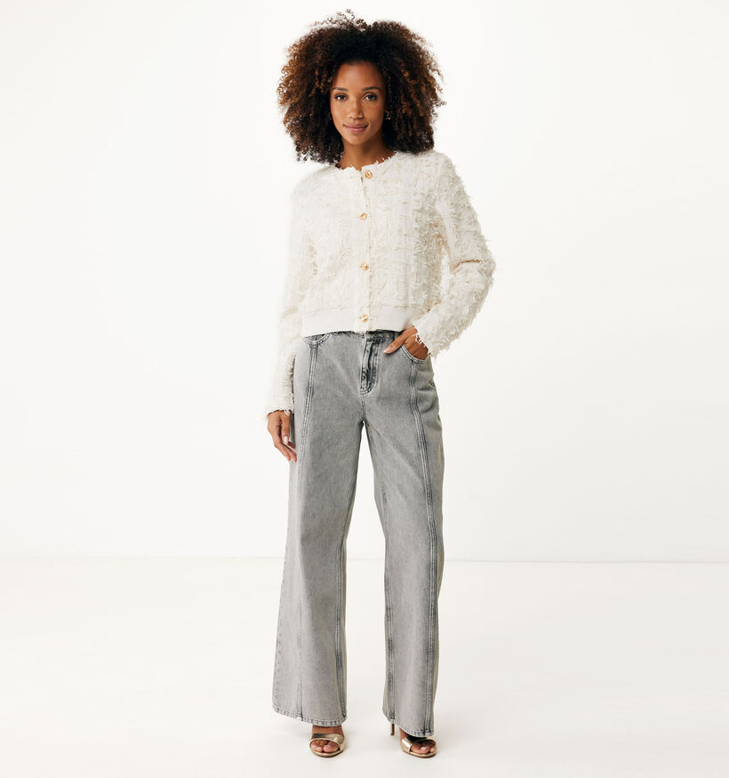 Mexx Veste bomber courte en tweed en Beige pour femmes (353214)