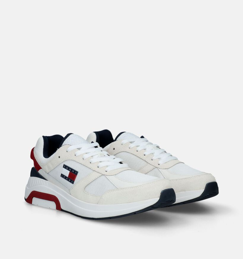 Tommy Hilfiger TJM Runner Combind Witte Sneakers voor heren (334090) - geschikt voor steunzolen