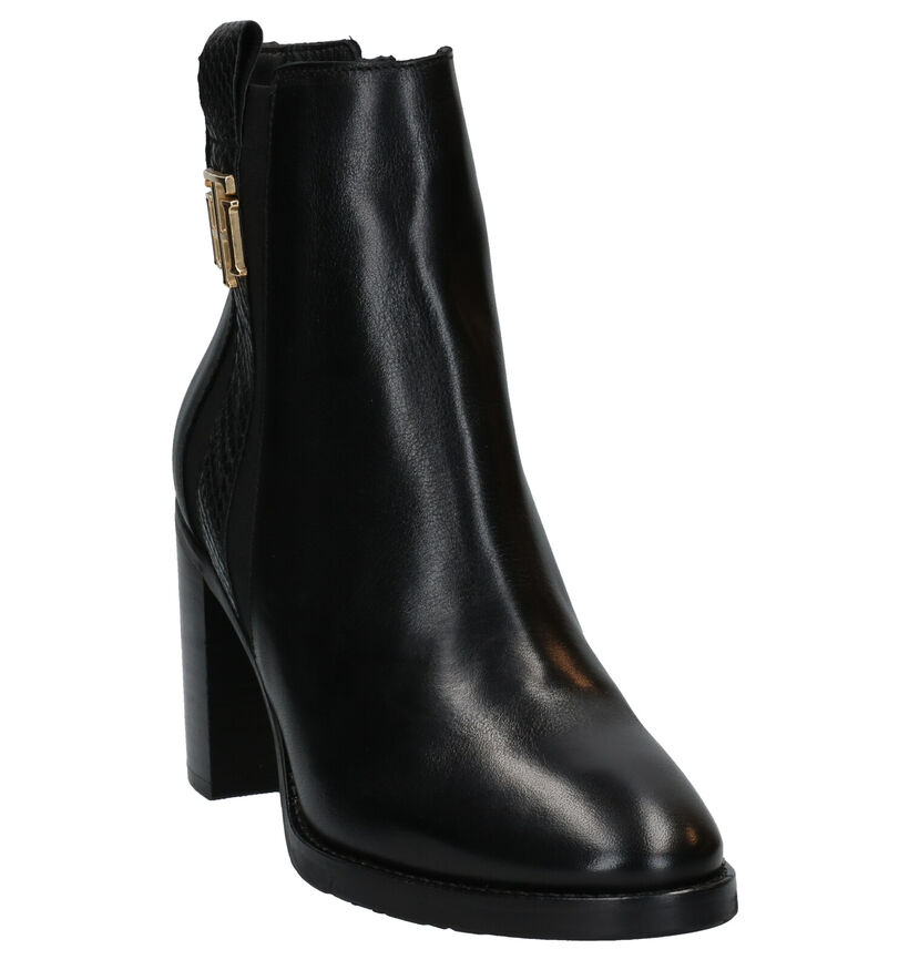 Tommy Hilfiger TH Interlock Bottillons en Noir en cuir (279984)