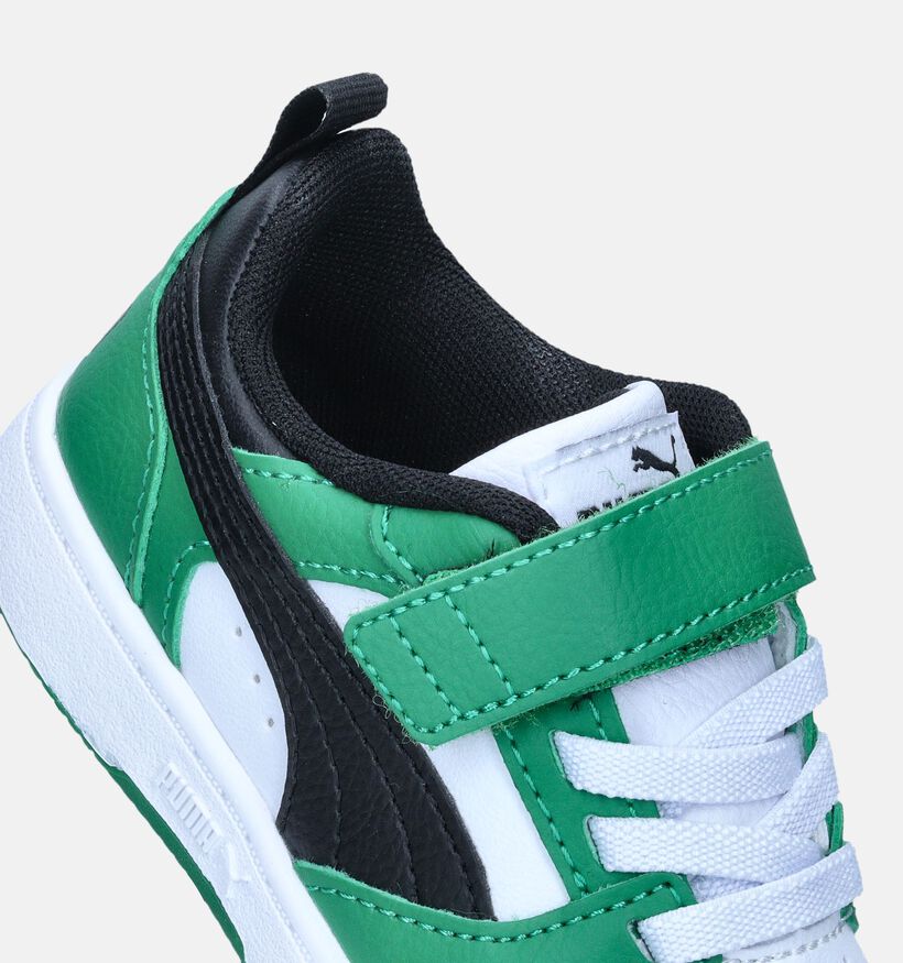 Puma Rebound V6 Lo Groene Sneakers voor meisjes, jongens (350372)