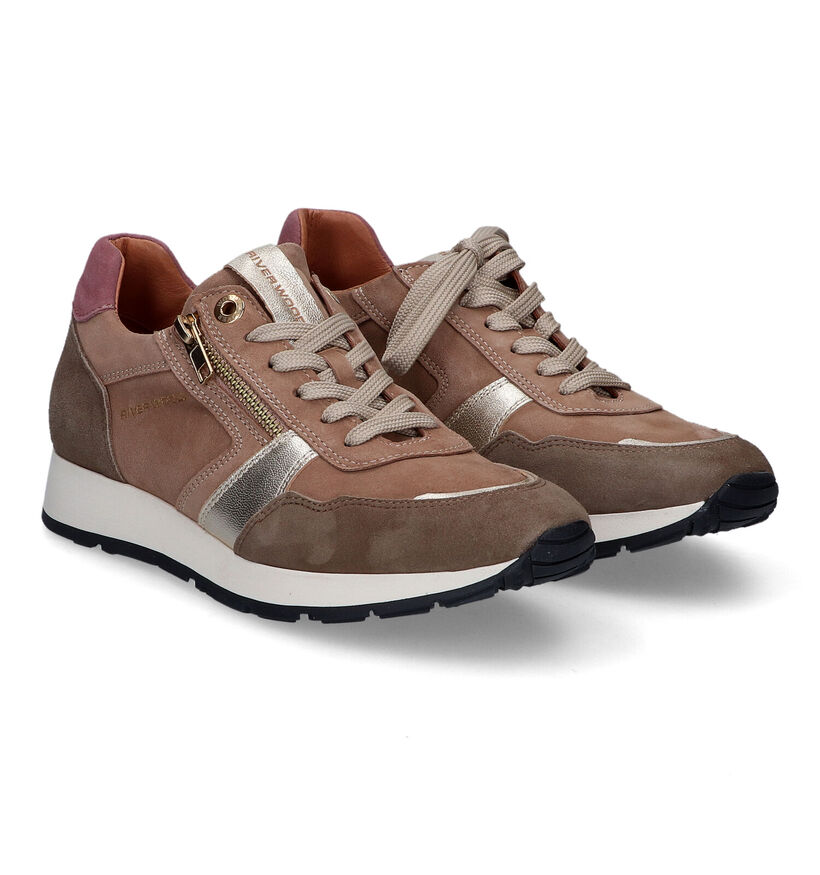 River Woods Gaga Baskets en Taupe en daim (316103)