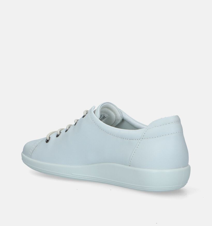 ECCO Soft 2.0 Witte Veterschoenen voor dames (307442) - geschikt voor steunzolen